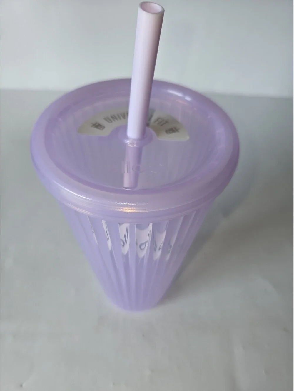 Ello PLASTIC Purple Tumbler Cup with Rubber Lid and Straw  SG2